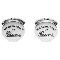 Срібні запонки Gucci з гравіюванням ручної роботи, фото
