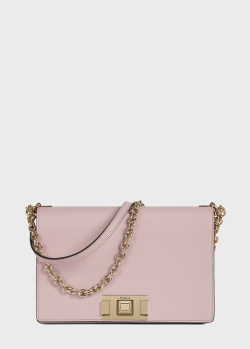 Розовая кожаная сумка Furla Mimi, фото