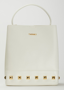 Белая сумка Twin-Set Tote прямоугольной формы, фото