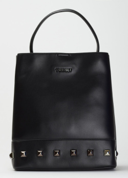 Прямокутна сумка Twin-Set Tote чорного кольору, фото