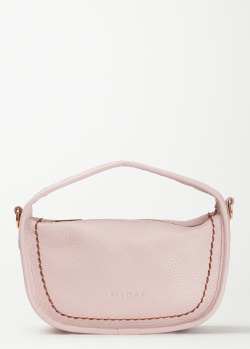 Розовая сумка Plinio Visona из зернистой кожи, фото