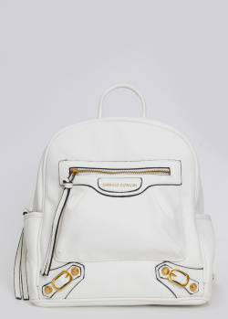 Білий рюкзак Enrico Coveri з кишенею на блискавці, фото