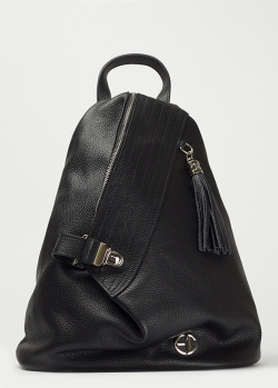 Чорний рюкзак Enrico Coveri з декором-пензликом, фото