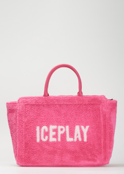 Сумка-шопер Iceberg Ice Play з плюшевим оздобленням, фото