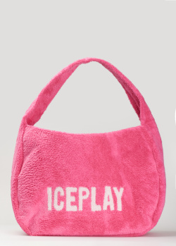 Сумка-хобо Iceberg Ice Play с брендовой надписью, фото