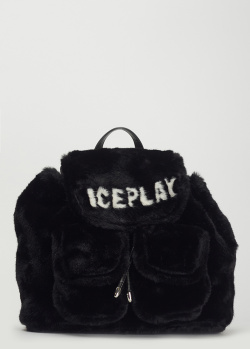 Рюкзак с логотипом Iceberg Ice Play из искусственного меха, фото