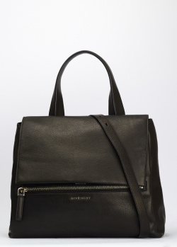 Чорна сумка Givenchy Pandora Pure із золотистим логотипом, фото