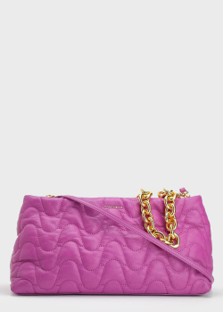 Стеганая сумка Coccinelle Ophelie фиолетового цвета, фото