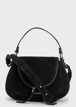 Замшева сумка Coccinelle Sole чорного кольору, фото