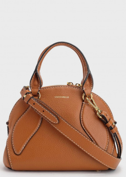 Міні-сумка Coccinelle із коричневої шкіри, фото