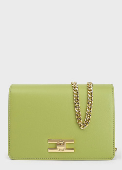 Зеленая сумка Elisabetta Franchi с золотистой фурнитурой, фото