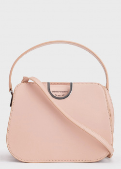 Рожева сумка Emporio Armani з гладкої шкіри, фото