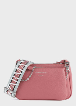 Двойная сумка Emporio Armani розового цвета, фото