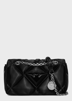 Черная сумка Emporio Armani с ромбовидной стежкой, фото
