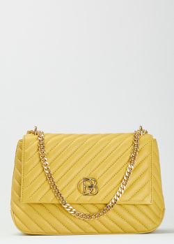Стьобана сумка на ланцюжку Baldinini жовтого кольору, фото