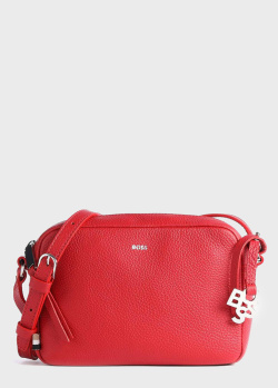 Червона сумка Hugo Boss із зернистої шкіри, фото