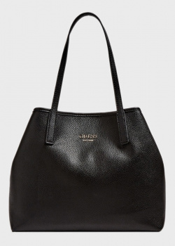 Чорна сумка-шоппер Guess Vikky з косметичкою, фото