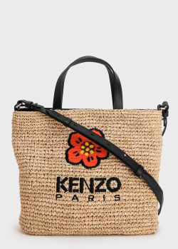 Сумка из рафии Kenzo с вышивкой-цветком, фото