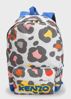 Белый рюкзак Kenzo с разноцветным принтом, фото