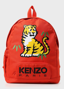 Червоний рюкзак Kenzo з малюнком тигра, фото