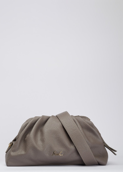 Сіра сумка Marina Creazioni з фірмовим декором, фото