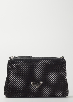 Чорна сумка Marina Creazioni з декором-стразами, фото