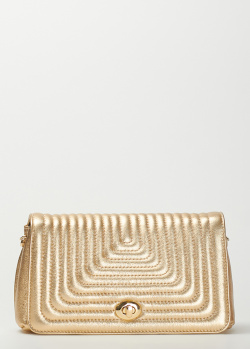 Стеганая сумка Marina Creazioni золотистого цвета, фото