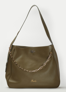 Оливковая сумка Marina Creazioni из мягкой кожи, фото