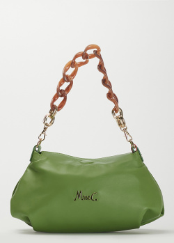 Зелена сумка Marina Creazioni з дрібнозернистої шкіри, фото