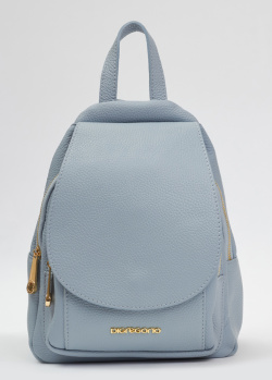 Рюкзак из кожи Di Gregorio голубого цвета, фото