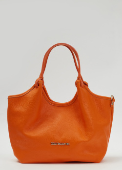 Оранжевая сумка Di Gregorio из зернистой кожи, фото