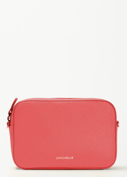 Рожева сумка Coccinelle Tebe Mini на широкому ремені, фото