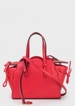 Червона сумка Red Valentino із золотистим логотипом, фото
