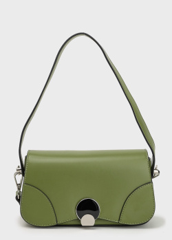 Зелена сумка Tosca Blu із декором на клапані, фото