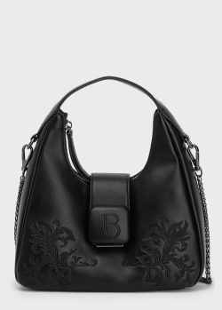 Черная сумка Tosca Blu с вышивкой в тон, фото