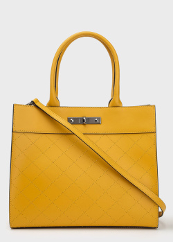 Жовта сумка Tosca Blu з ромбоподібною строчкою, фото