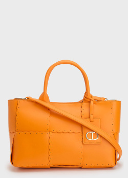 Оранжевая сумка Twin-Set Lucky со съемным декором, фото