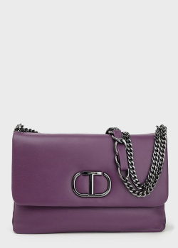 Фиолетовая сумка Twin-Set на цепочке, фото