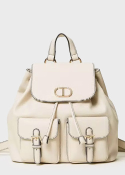 Білий рюкзак Twin-Set з накладними кишенями, фото