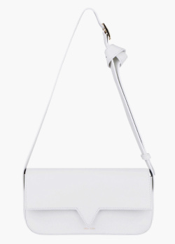 Белая сумка-багет Vikele Studio Katrine из фактурной кожи флотар, фото