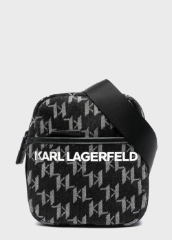Чоловіча сумка Karl Lagerfeld K/Otto з жакардовим візерунком, фото
