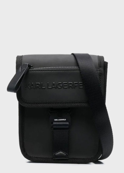 Чорна сумка Karl Lagerfeld K/Kover зі знімним ременем, фото