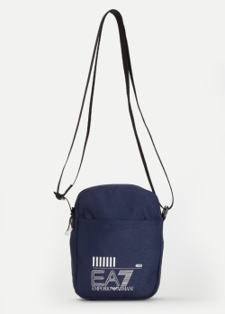 Текстильная сумка на регулируемом ремне EA7 Emporio Armani с внешними карманами, фото