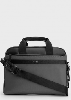 Сумка для ноутбука Hugo Boss темно-сірого кольору, фото