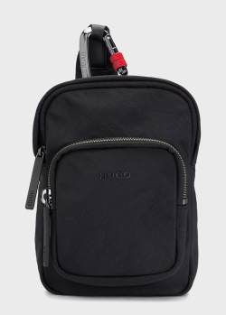 Чорна сумка Hugo Boss Hugo з лого на ремені, фото