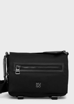 Чорна сумка Hugo Boss Hugo із фірмовим декором, фото