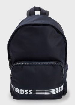 Рюкзак с логотипом Hugo Boss синего цвета, фото