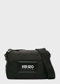 Текстиль сумка Kenzo з брендовою нашивкою, фото