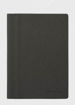 Блокнот Hugo Boss Advance Fabric Light Grey A6 із фірмовим логотипом, фото