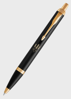 Шариковая ручка Parker IM 17 UKRAINE Black GT BP Трезубец из колосков, фото